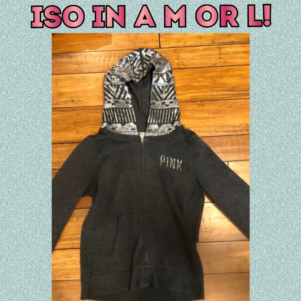 PINK Victoria's Secret Bling Full Zip Hoodie (ISO)